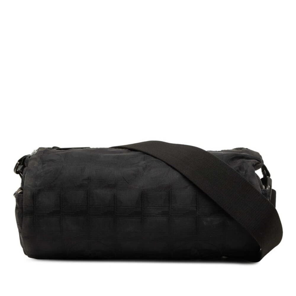Chanel Coco Mark New Travel Line Shoulder Bag, Black Nylon, Women's CHANEL